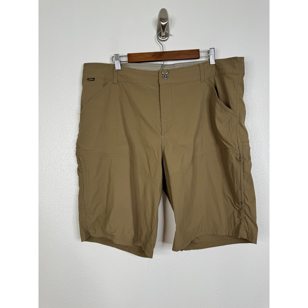 Kuhl Mens Renegade Hiking Shorts Tan Khaki Nylon‎ Stretch Outdoor Cargo Size 40